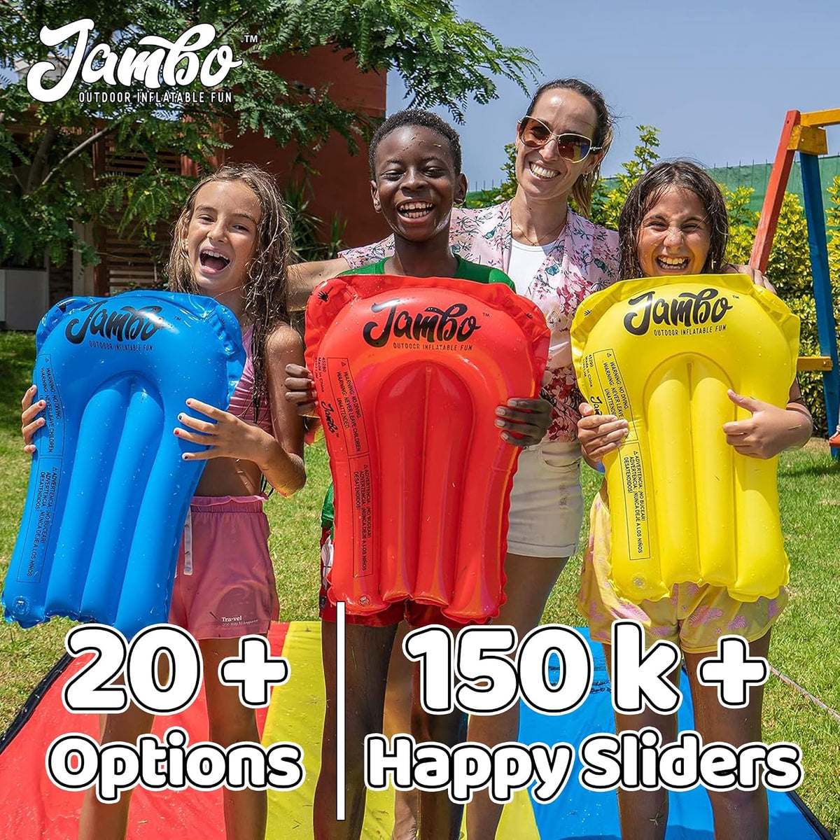 JAMBO Premium Triple Water Slide with 3 Bodyboards - 22ft Pirate - image 4