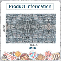 Irenare 1 Piece Cobblestone Stone Tablecloth - 10 / Cobblestone - image 2