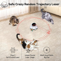 ORSDA Cat Laser Toy, 2-in-1 Interactive Automatic Motion Activated Moving 8 Holes Whack A Mole - Cool Black (1 Count) - image 3