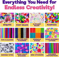 Blue Squid Arts & Crafts Box- 2800+ pcs Deluxe Craft Supplies Box - Craft Box Pink - image 4