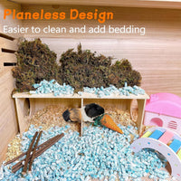 Wooden Hamsters 2-Chamber Hideout-Tunnel Multi Chamber Exploring Toy - XL - image 3