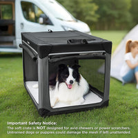 Lesure Shown on Today Show Soft Collapsible XL Dog Crate - Grey / 30.0"L x 21.0"W x 21.0"H - image 4