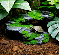 M2cbridge Reptile Hide Resting Step Ledge Cave Hideout Turtle Basking - Moss Step Ledge B - image 3