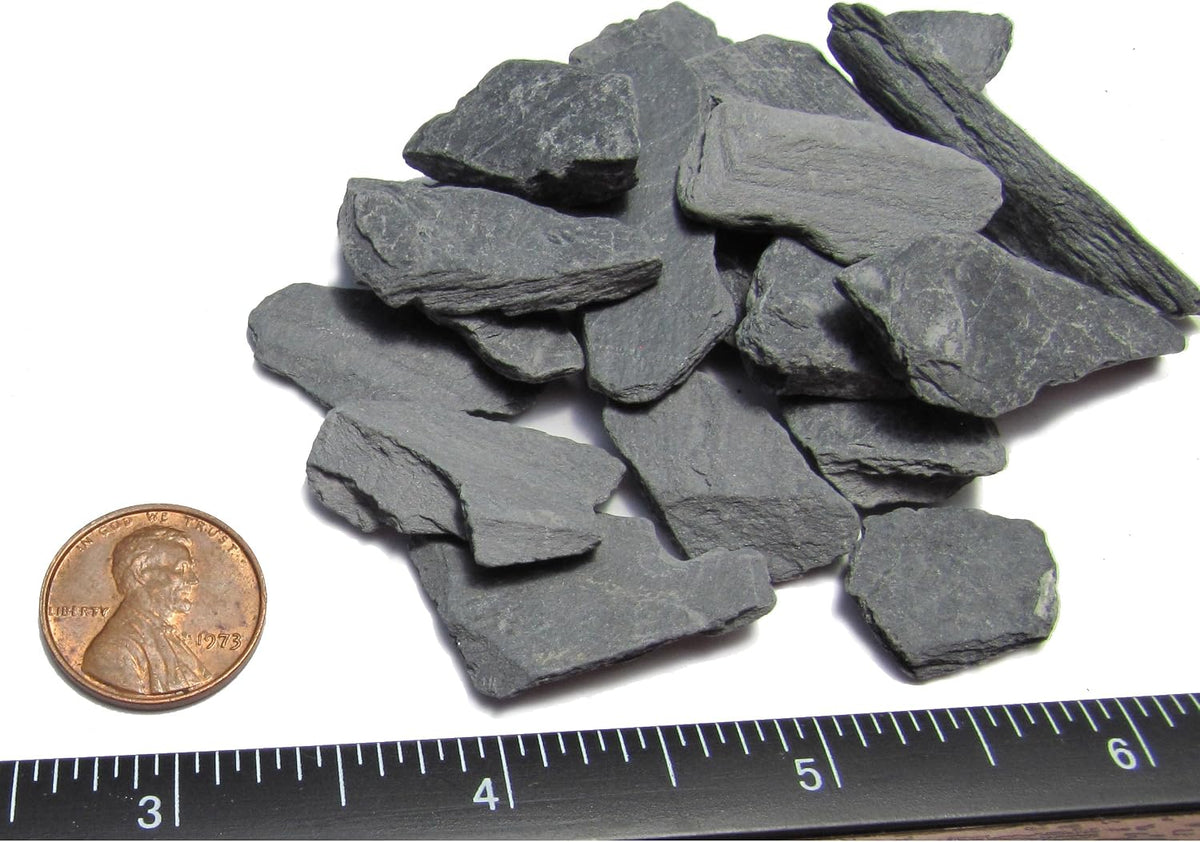 Natural Slate Stone 1/2 to 1 inch. Perfect Size for Miniature - 1lb grey - image 3