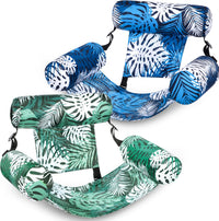 SLOOSH Inflatable Pool Floats Adult - Green,Blue-Tropical Leaves