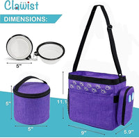 Dog Travel Bag with Treat Pouch, Airline Approved Dog Bags for Traveling, 2 Dog Food Travel Container, 2 Travel Bowls, Weekend Dog Travel Bag for Supplies, Dog Travel Kit Accessories