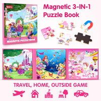 SYNARRY Unicorn Mermaid Princess Magnetic Puzzles for Child 3-5 - Princess Mermaid Unicorn - image 2