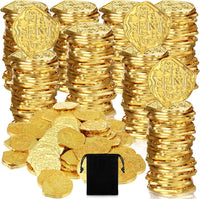 Hanaive 100 Pcs Metal Pirate Treasure Coins - Gold / Irregular