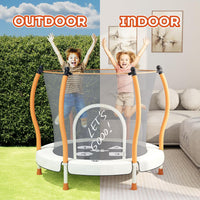 Happin 55’’ Trampoline for kids Safety Enclosure - Beige-Orange / Classic - image 4