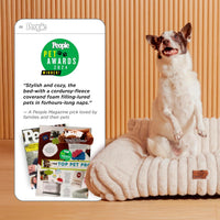 Bedsure ComfyFleece Shown on TV Fluffy Cute Cat Couch for Pets - 24x18x10" (Pack of 2) / Cream - image 3