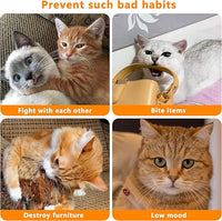 Catnip Toys for Indoor Cats, 5 Pack Cat Toys for Cats, Fluffy Catnip Toys for Chewing Playing, Interactive Kitten Toys, Catnip Filled Kitty Chew Teething Toys, Cat Chew Toys (Smile,5 Pack)