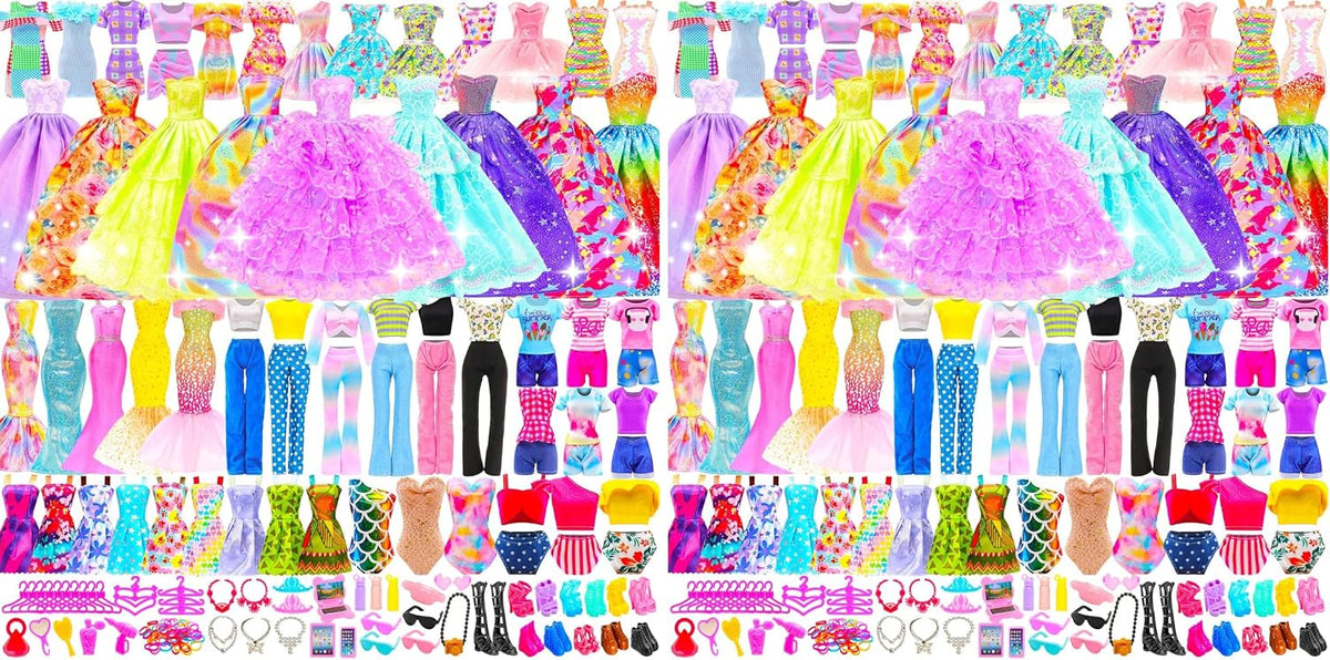 116 Pack Doll Clothes and Accessories for 11.5 inch Doll – Fun for Kids & Family - 11.5 inch (Pack of 2)