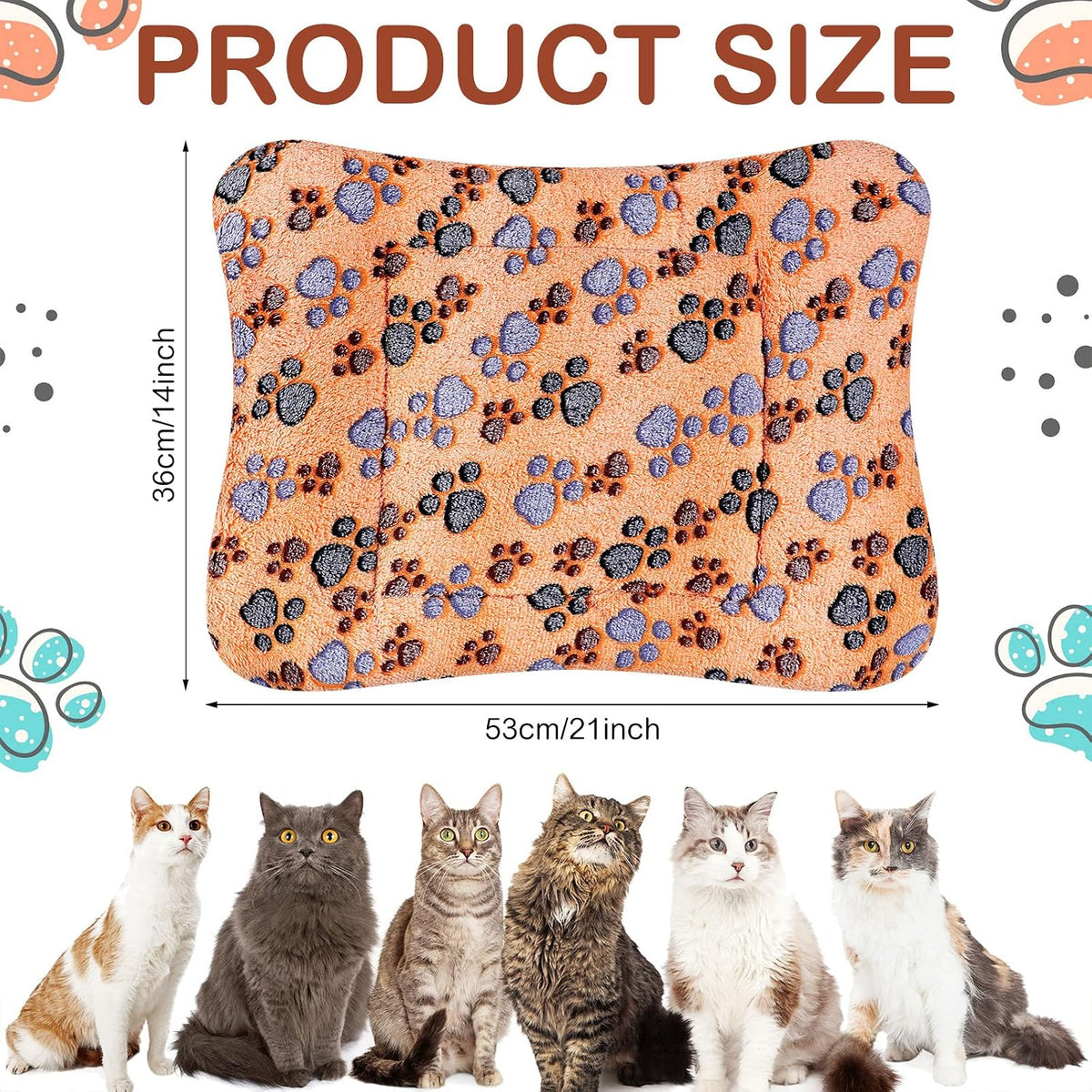 4 Pack Soft Pet Bed Mat Small Dog Crate Fleece – Essentials for Dogs - 21 x 14 Inches / Vivid Color - image 3