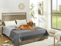 gogobunny 100% Double Sided Waterproof Dog Blanket Soft Pet Bed Cover - 52x82 Inch (Pack of 1) / Dark Grey/Light Grey - image 4