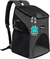 PetAmi Cat Backpack Carrier for Small Dogs and Large Cats - Heather Charcoal