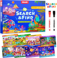 BBWOO Search and Find Activity Book - Blue - Mixed Themes