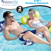 Waterlife 4-in-1 Pool Hammock 4-Pack - 2 Pack (Navy, Green) - image 2