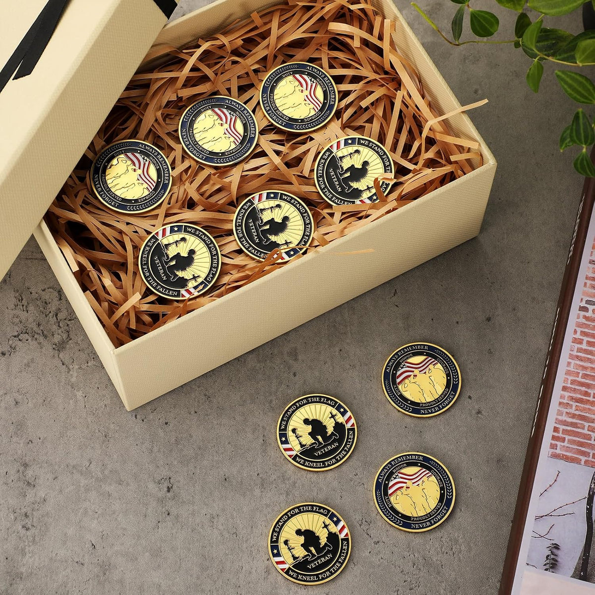 Landical 40 Pcs Military Challenge Coins Collection Set Bulk - Pretty - image 4