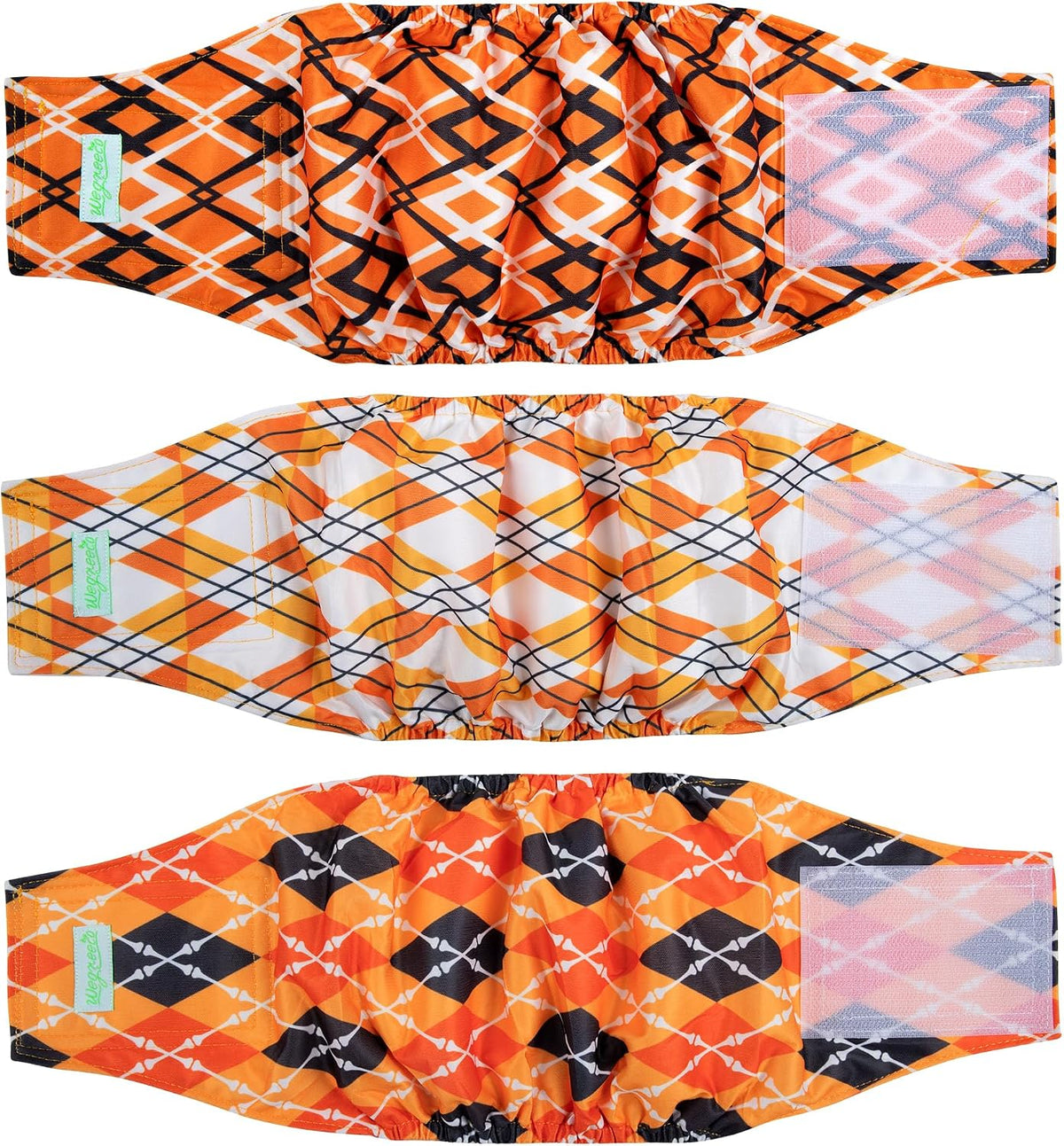 Wegreeco Washable Male Dog Belly Band - Large / Yellow Geometric