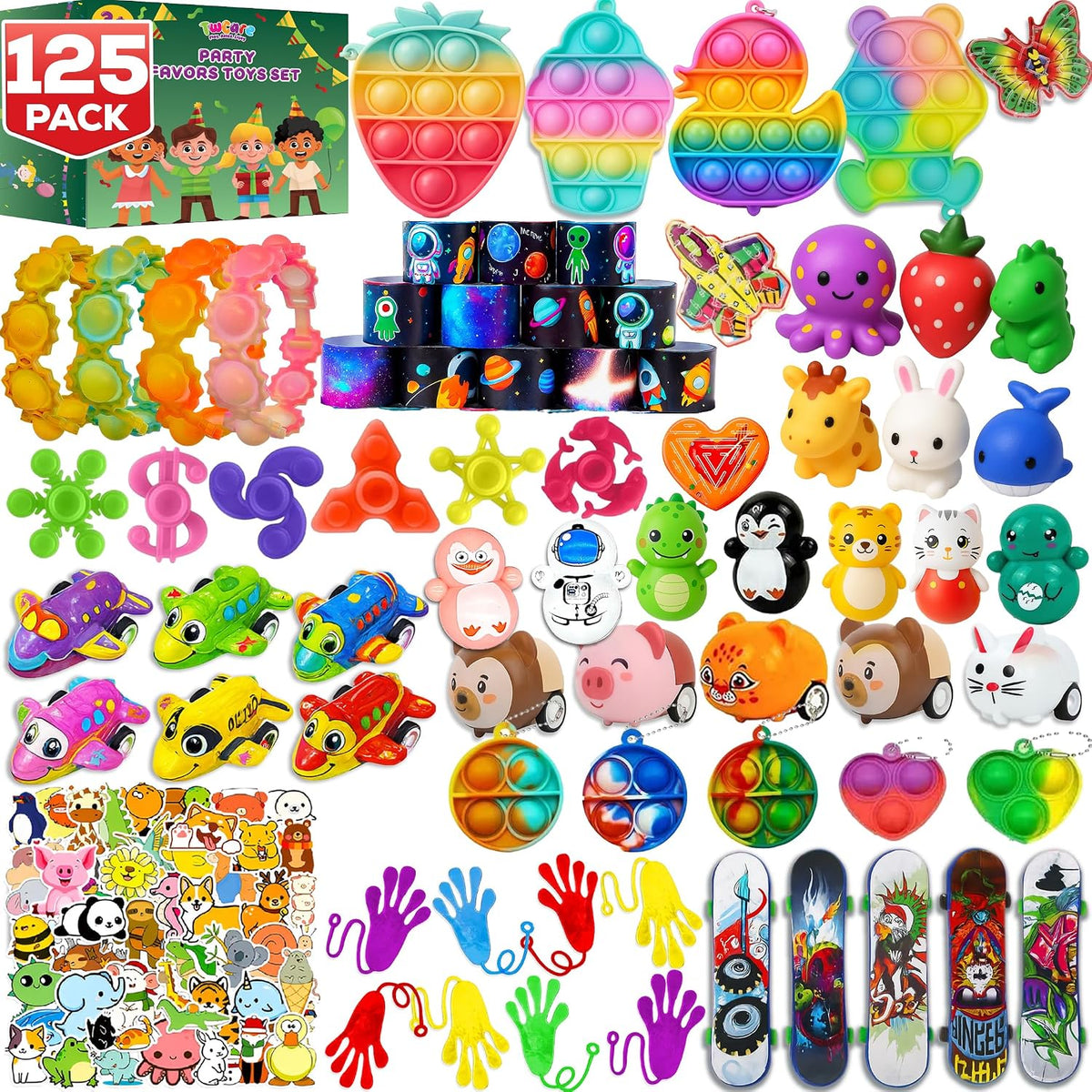 125 Pcs Party Favors Fidget Toys Pack