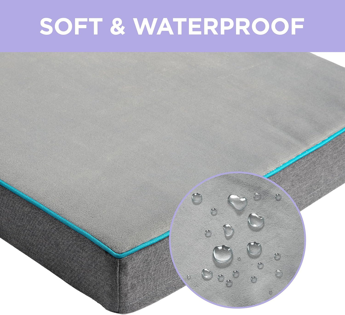 LE SURE Waterproof Dog Bed Cover Replacement - Large / Grey-Flannel / Flannel - image 4
