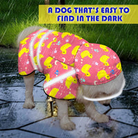 Dog Raincoat, Adjustable Rain Jacket with Hooded Double Layer for Large Medium Small Dogs Puppies - Duck Pink / Small - image 3