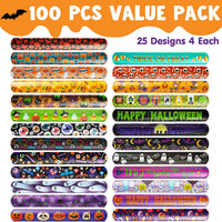 JOYIN 100 PCS Halloween Slap Bracelets for Kids - image 2