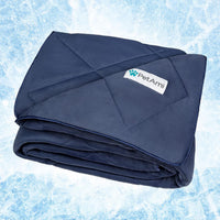 PetAmi Cooling Dog Blanket Lightweight for Small Pet Cat, 24x32 - Navy Blue / Large (40x60)