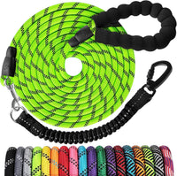 Long Dog Leash 15 FT: Heavy Duty Rope Leashes for Dogs Training - Green / 30ft*1/3''
