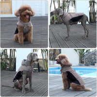 Warm Fleece Dog Hoodie for Small Dogs, Winter Puppy Coats - Grey / XXX-Large - image 3