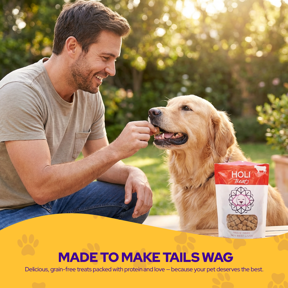HOLI Freeze Dried Beef Liver Dog Treats, All Natural