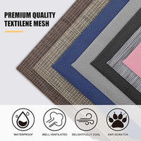 Veehoo Chew Proof Elevated Dog Bed - Cooling Raised Pet Cot - Rustless Aluminum Frame and Durable Textilene Mesh, Unique Designed No-Slip Feet for Indoor or Outdoor Use, Blue, Medium, CWC2002