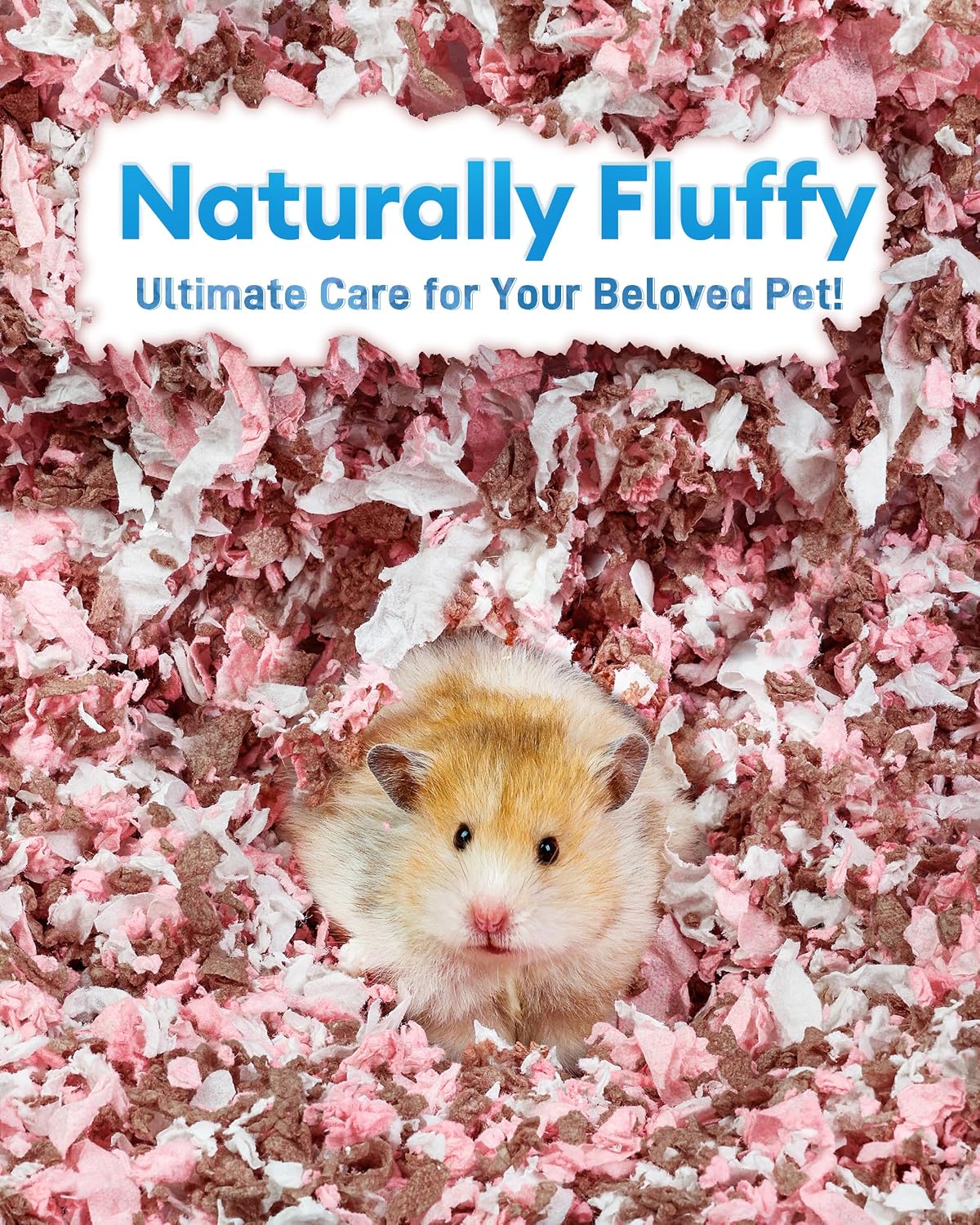 BUCATSTATE Hamster Bedding 15L, 99% Dust-Free Paper Bedding - Blossom / 70L - image 2