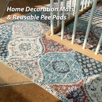 Washable Pee Pads for Dogs, Stylish - 24x48 Inch (Pack of 4) / Dark Red/Multi - image 3