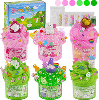 6 Pack Halloween Slime Kit, Cloud Butter Slime for Girls Boys – Fun for Kids & Family - Bunny