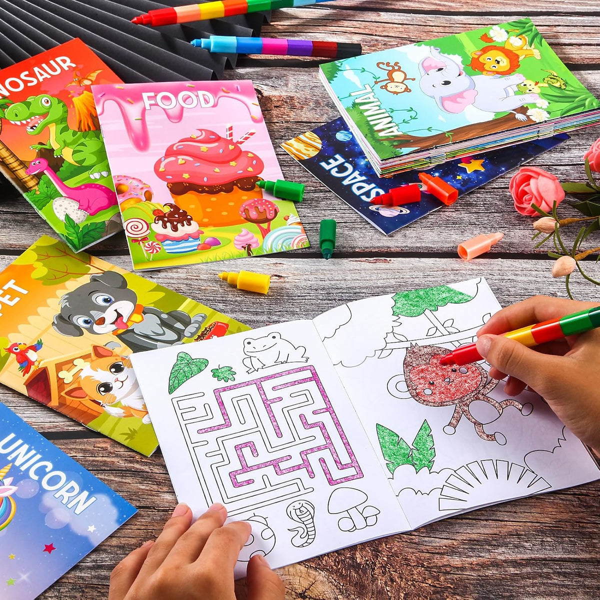 BenLouis Mini Coloring Books Bulk for Kids Ages 4-8-12 （24pcs Classic） – Fun for Kids & Family - 60 / Classic - image 3