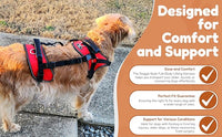 Doggie Stylz Multi-Functional Full-Body Lifting Dog Harness Vest, Designed for Front-Only, Rear-Only or Full-Body Dog Lifting. Please Measure Before Ordering.