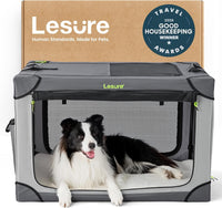 Lesure Shown on Today Show Soft Collapsible XL Dog Crate - Grey / 36.0"L x 25.0"W x 25.0"H