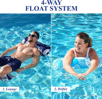 Waterlife 4-in-1 Pool Hammock 4-Pack - 2 Pack (Navy, Blue) - image 3