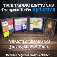 CASEMATIX brown faux leather DM screen with embossed dragon and four folding panels - view 4