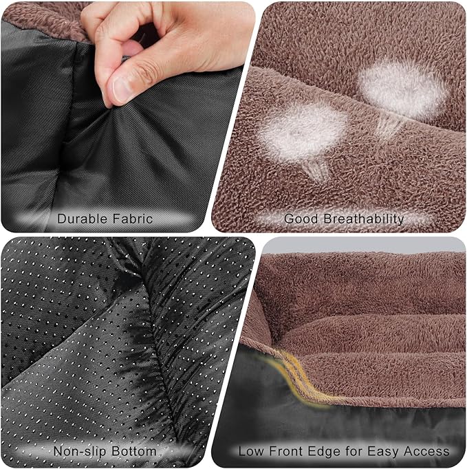 Dog Beds for Small Dogs, Soft Breathable Pet Bed Machine Washable, Small Dog Bed with Non-Slip Bottom