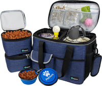 PetAmi Dog Travel Bag Organizer, Pet Supplies Diaper Tote - Medium - 14.5"L x 8.0"W x 12.0"H / Navy