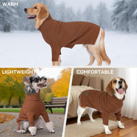 Dog Sweater Long Sleeve Warm Knit Sweaters for Small Dogs Cats Boy – Essentials for Dogs - Brown / XX-Large - image 4