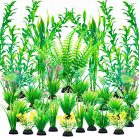 Ameliade Aquarium Artificial Plastic Plants Large Fish Tank Decor