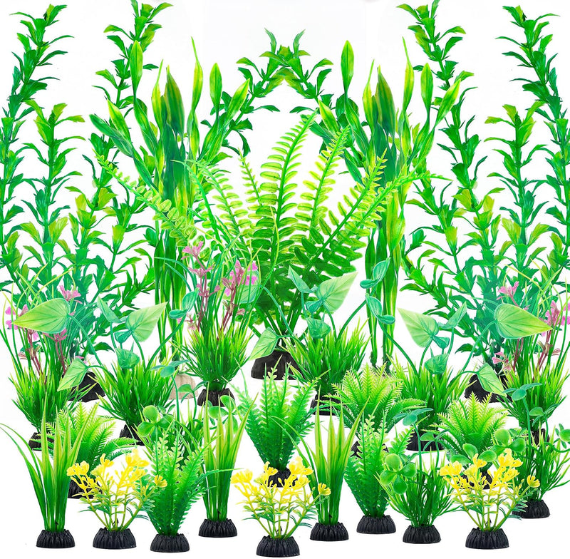 Ameliade Aquarium Artificial Plastic Plants Large Fish Tank Decor