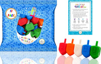 25-Pack Hanukkah Dreidels Multicolor Plastic Chanuka Draydels - 10-Pack