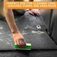 FurDozer X3 PRO Pet Hair Remover & Auto Detailing Tool - Cat & Dog Hair Remover for Carpets, Car Interiors, Couches, Bedding, & Pet Furniture - Reusable Pet Hair Removal Tool for Dog Fur & Lint, 5"