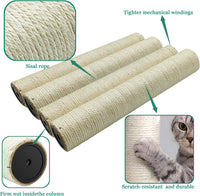 Cat Scratching Post Replacement Pole - M8*4poles / 40 cm / 15.71 in Beige - image 3