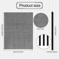 4 Pcs Plastic Mesh Sheets Black Fish Tank Divider Crafts with Binding - image 2