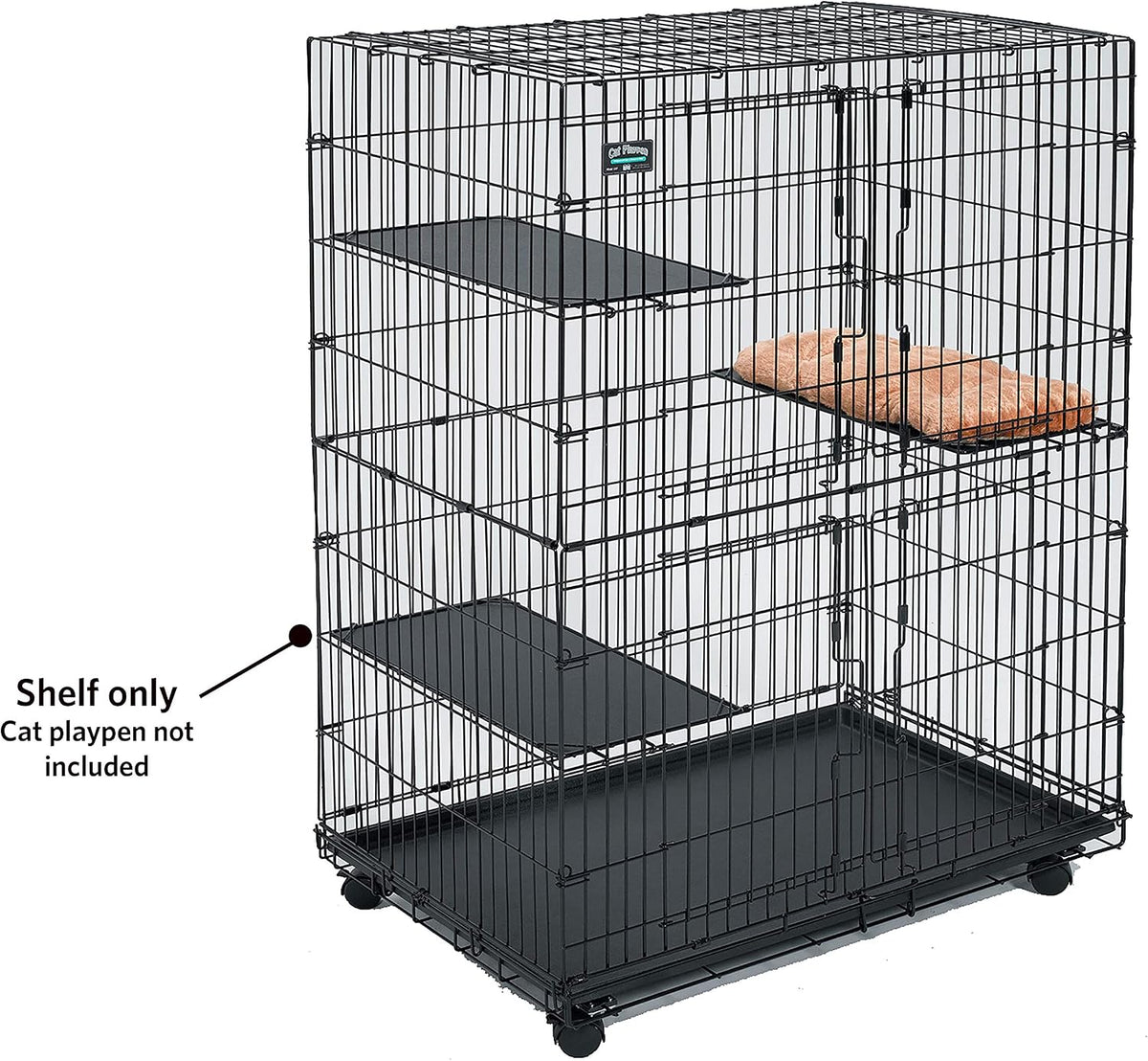 MidWest Homes for Pets Folding Metal Indoor Cat Playpen - Black / 23.3"L x 10.9"W x 1.0"H - image 2